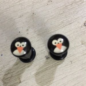 Penguin plugs body jewelry